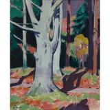Francis Cadell, THE EDGE OF THE WOOD, oil on board