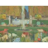 John Maclauchlan Milne, JARDIN DU LUXEMBOURG, oil on board