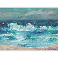 William MacTaggart, A FRESH BREEZE, oil on board