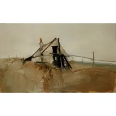 James Morrison, UNTITLED (COASTAL CROFT), 1966, oil on canvas