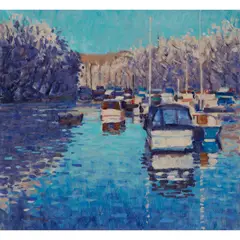 George Devlin, WINTER AT BALLOCH, oil on canvas