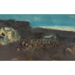 Lillian Neilson, FISHERMAN'S BOTHY, CATTERLINE, oil on board