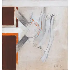 Adrian Heath, UNTITLED, 1967, oil and pencil on paper