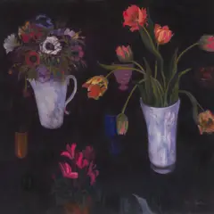 Joan Renton, DARK TABLE, oil on canvas