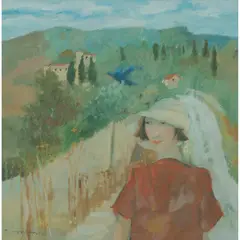 Brenda Lenaghan, VALTELLENA, TUSCANY, oil on board