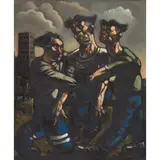 Peter Howson, RED ROAD ROBINS, 1992, oil on canvas