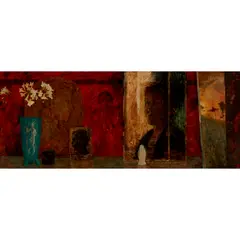 Victoria Crowe, TIMES OF TWILIGHT AND RICHES, oil on board