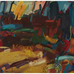 Shona Barr, AFTER THE SNOW, LEAVES, oil on canvas