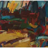 Shona Barr, AFTER THE SNOW, LEAVES, oil on canvas