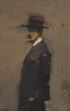 David Warrilow, PASSING BY, 1997, oil on board