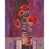 Kirsty Wither, STILL LIFE ON A PURPLE GROUND, 2007, acrylic on canvas