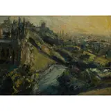 Geoff Uglow, VIEW OF EDINBURGH, 2002, oil on board