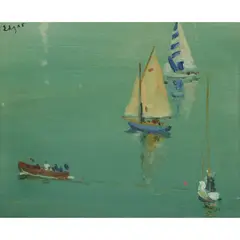 Norman Edgar, SAILING BOATS, oil on canvas