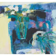 Muriel Barcaly, VASE OF FLOWERS, oil on canvas