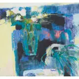 Muriel Barcaly, VASE OF FLOWERS, oil on canvas