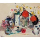 James Fullarton, STILL LIFE WITH POPPIES, oil on canvas