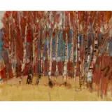Gordon Bryce, BIRCHES, oil on board