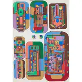 Eduardo Paolozzi, UNTITLED (DESIGN - ORANGE), Gouache over printed base