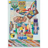 Eduardo Paolozzi, UNTITLED (DESIGN - "FROU FROU"), Gouache on printed base