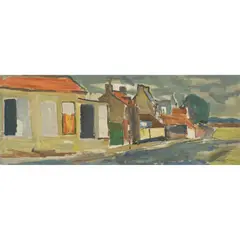 John McNairn, STREET, ABERLADY, 1956, oil on board