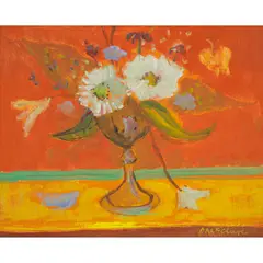 David McClure, FLOWERS IN A CHALICE, oil on board