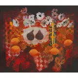 Gordon Hope Wyllie, FISHY VASE AND LEMONS, Mixed media