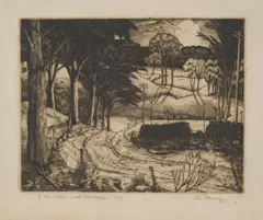 Ian Fleming, SUNRISE IN GALLOWAY, Etching