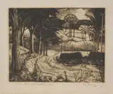 Ian Fleming, SUNRISE IN GALLOWAY, Etching