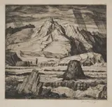 Ian Fleming, PEAT CUTTERS, Etching