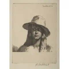 6 ETCHINGS: CORINNE; SEULE; MAUREEN; STUDY FOR A DECORATION; FRANCIS MCNAMARA; HEAD OF A GIRL by Gerald Brockhurst, Etching, sold Feb 2024