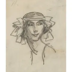 Margaret Morris, HEAD OF A DANCER, 1917, Pencil