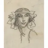 Margaret Morris, HEAD OF A DANCER, 1917, Pencil