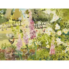 James Harrigan, FOXGLOVES, watercolour