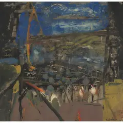 James D. Robertson, HILLSIDE, mixed media