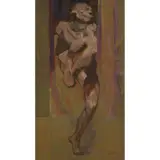 Geoffrey Squire, DANCING FORM, oil on board