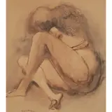 Bernard Meninsky, NUDE, 1922, watercolour, ink and wash
