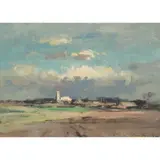 Ian Houston, A MARCH DAY IN NORFOLK, oil on board