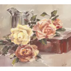 AUTUMN ROSES by Ethel Walker, gouache, sold Feb 2024