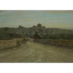 James Riddel, VIEW OF HEXHAM, oil on canvas