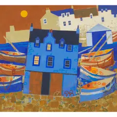 George Birrell, SUNSET, oil on board