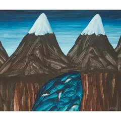 Jack Knox, FIRST SNOW, 1987, acrylic on card