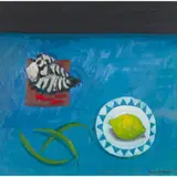 David M. Martin, BLUE STILL LIFE, 2009, oil on board