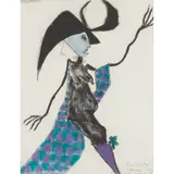 Pat Douthwaite, HERODIAS STUDY FOR LINDSAY KEMP, pastel