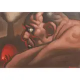 Peter Howson, UNTITLED (FACTORY AT NIGHT), oil on canvas