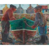 Jonathan Robertson, GOING FISHING, oil on board