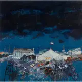 Gordon Hope Wyllie, BLUE HARBOUR, 2003, mixed media on board