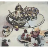Ethel Walker, SILVER TRAY, gouache