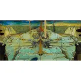 Ian Howard, GOLGOTHA, 2011, Mixed media and oil on conjoined boards