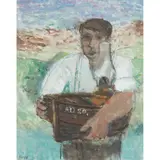John G. Boyd, BOY WITH BOAT AND LAMP, oil on board