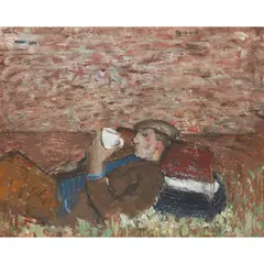 John G. Boyd, MAN, CUP & BOAT, oil on canvas